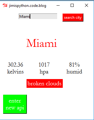 Weather of any place using only&nbsp;python